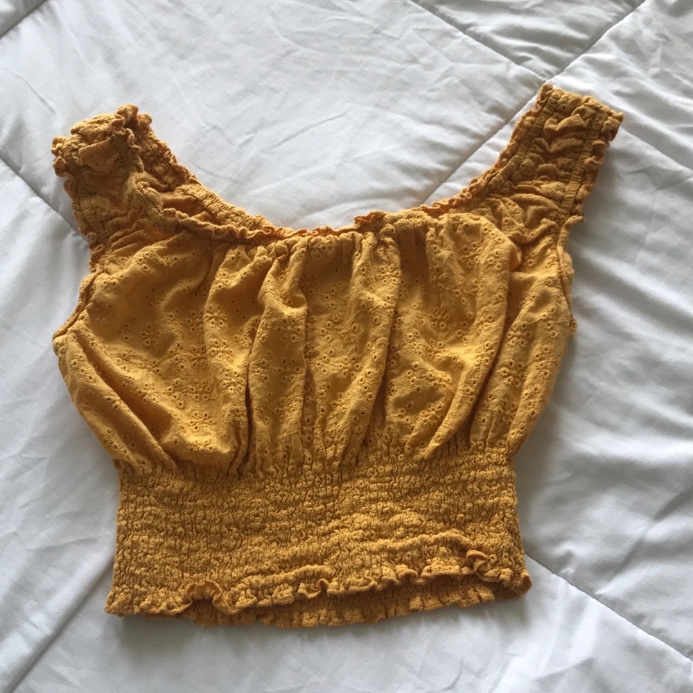 yellow tank top